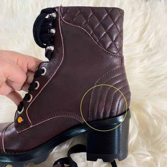 NWOB MARC FISHER Wyomi Platform Leather Lace-up Ankle Boot Sz 6.5 US - Picture 14 of 15